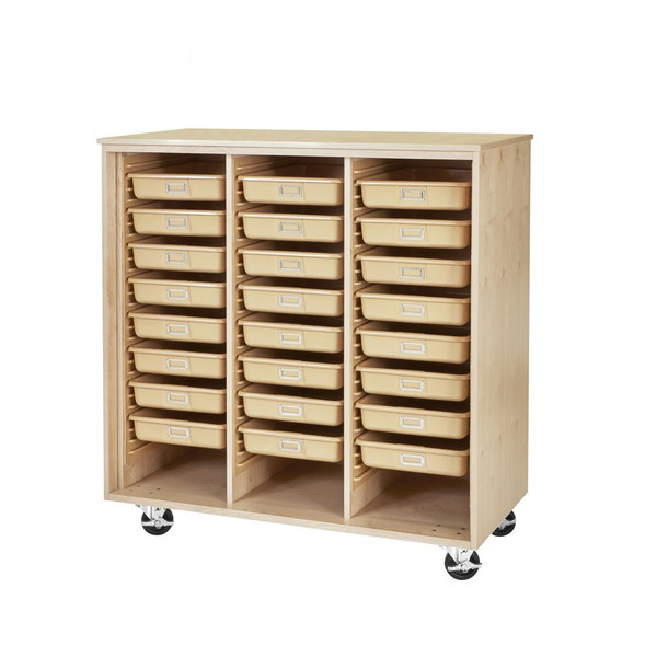 Mobile Tote Tray Supply Cabinet