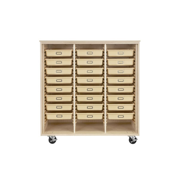Mobile Tote Tray Supply Cabinet