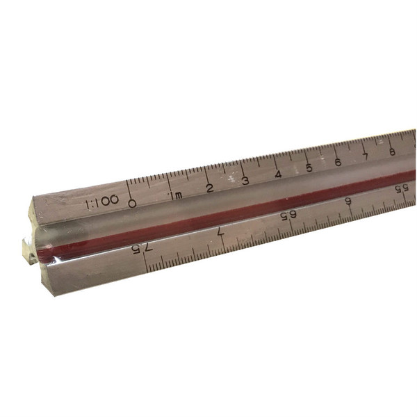 30cm Solid Aluminum Metric Triangular Scale