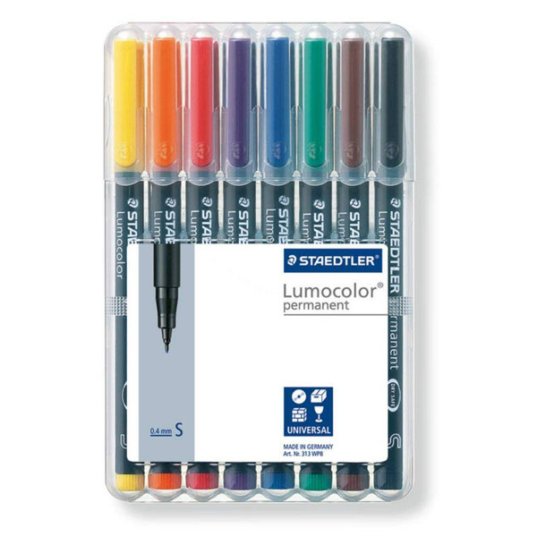 Lumocolor Permanent Marker Superfine Set of 8