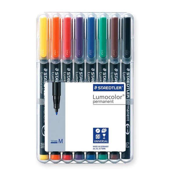 Lumocolor Permanent Marker Medium Set of 8