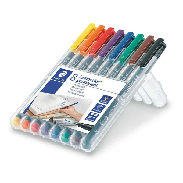 Lumocolor Permanent Marker Fine Set of 8