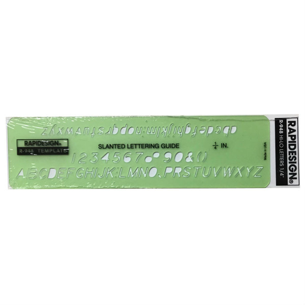 1/4" Hi-Lo Slanted Lettering Guide