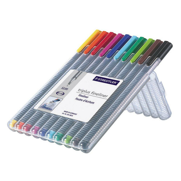 Triplus Fineliner Pens - Set of 10 Colors