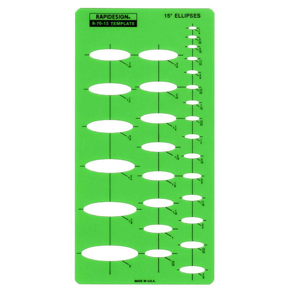 15-Degree Ellipse Template