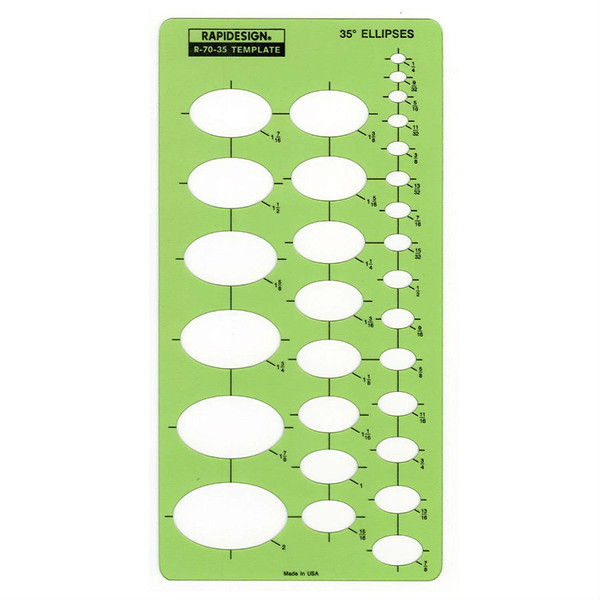 35-Degree Ellipse Template