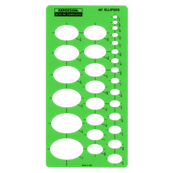 40-Degree Ellipse Template