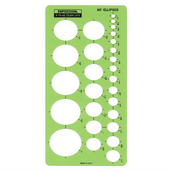 60-Degree Ellipse Template