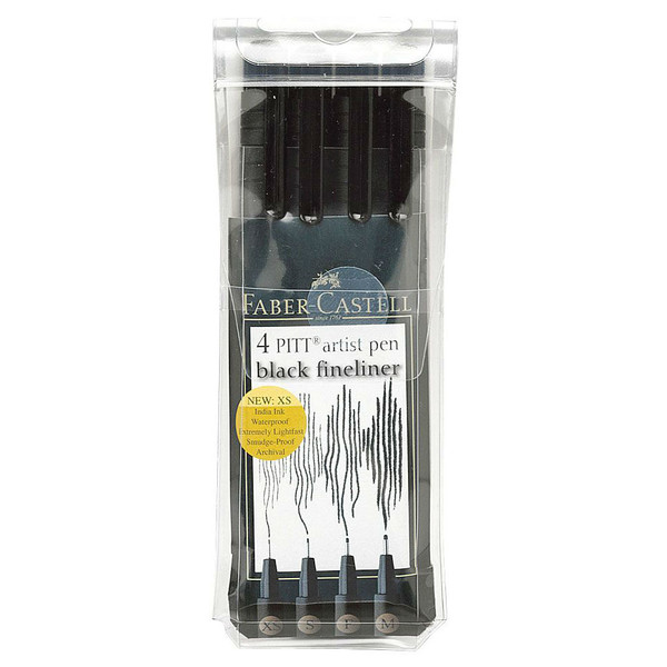 PITT Artist 4-Pen Set Black