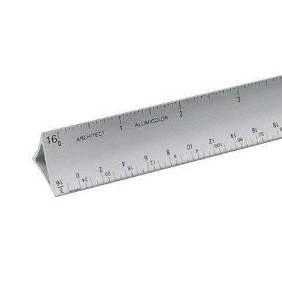 12" Hollow Aluminum Architect Scale-1764173055