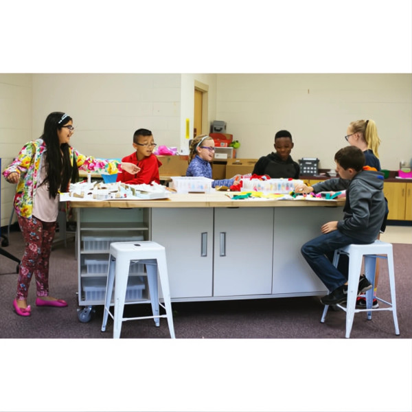 The "Ed" Student Table with Butcher Block Top
