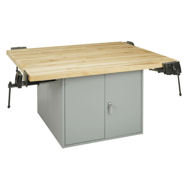 Forum Industrial Arts Four-Station Steel Workbench