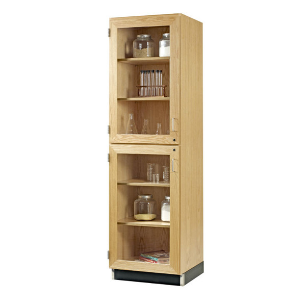 24"W Storage with Split Glass Doors
