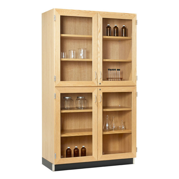 48"W Storage with Split Glass Doors