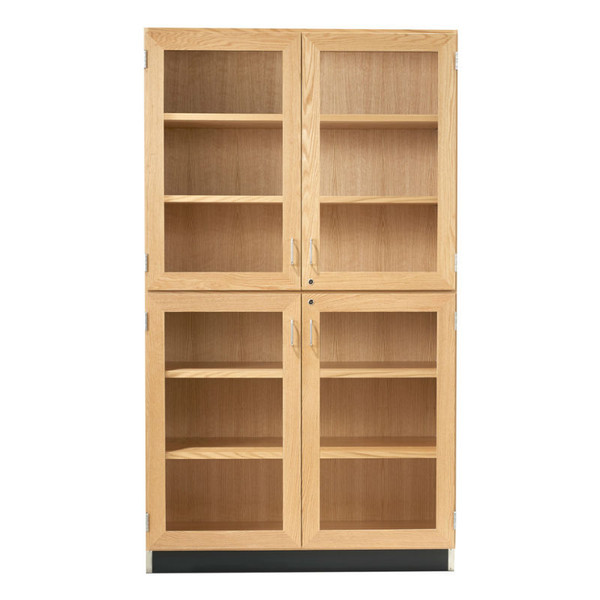 48"W Storage with Split Glass Doors