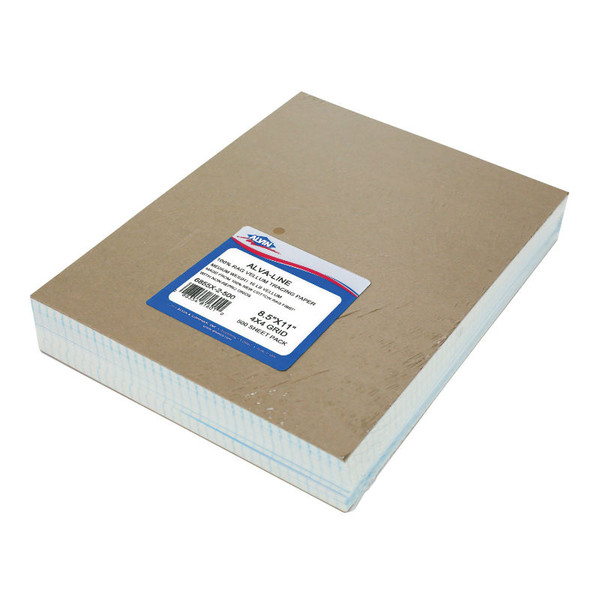 8.5" X 11" Alva-Line Vellum Paper - 4x4 Grid