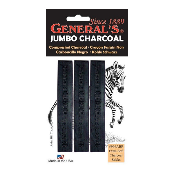 Extra-Soft Compressed Charcoal Sticks