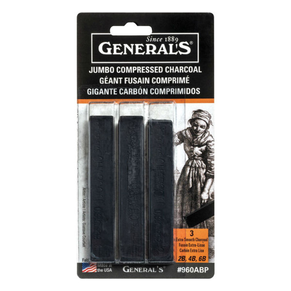Jumbo Compressed Charcoal Sticks