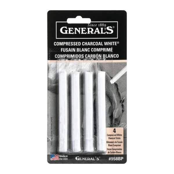 White Compressed Charcoal Sticks