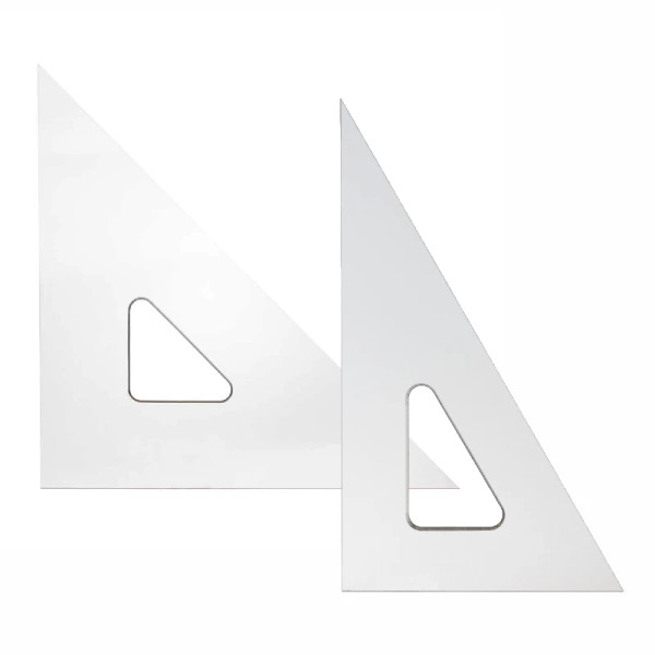Clear Acrylic Professional Triangles - Straight Edge