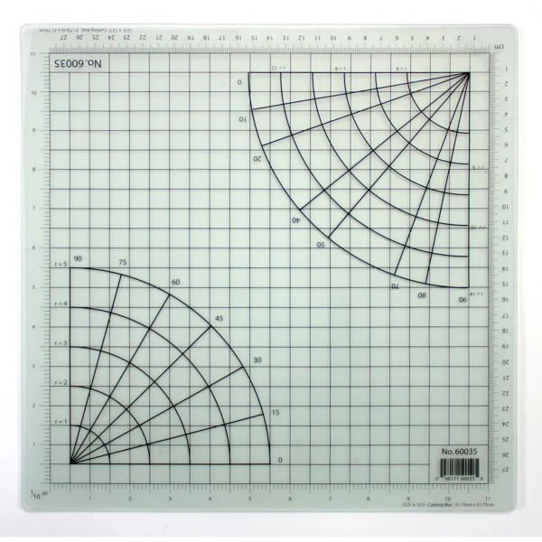 12.5" x 12.5" Translucent Self-Healing Cutting Mat