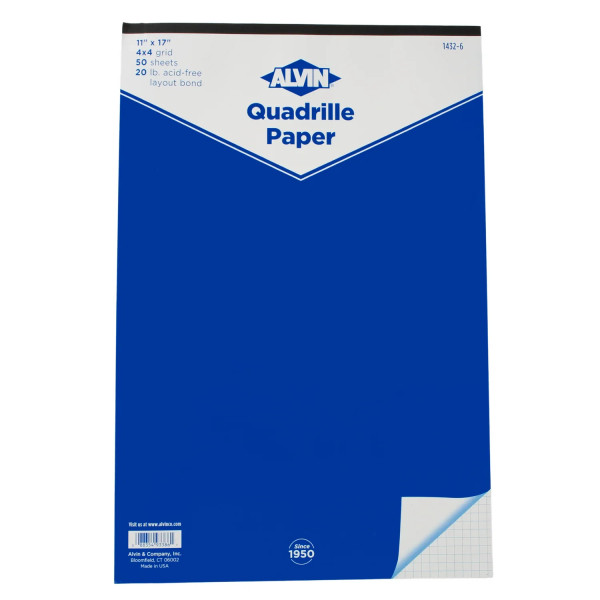4X4 Quadrille Bond Paper Pads