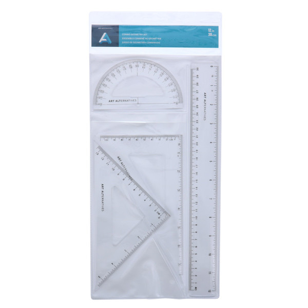 12" Ruler & Geometry Set
