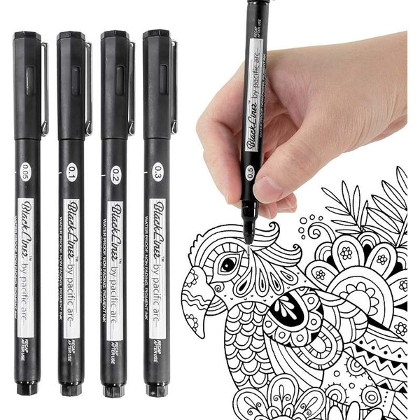 Blackliner Fineliners 4-Pen Set - Fine