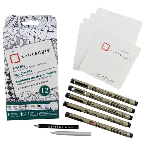 Zentangle 12-Piece Tile Set