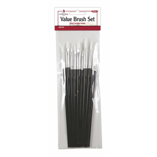 Value Brush Set - Short Handle Hobby