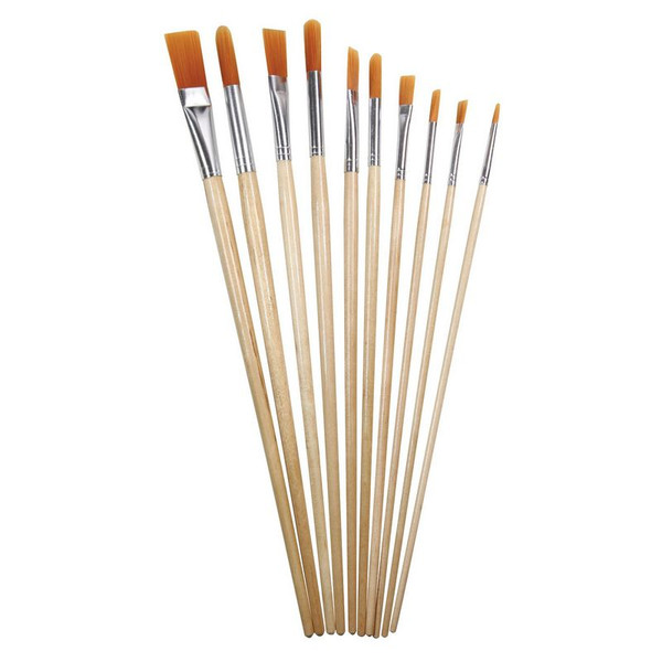 Value Brush Set - Long Handle Acrylic