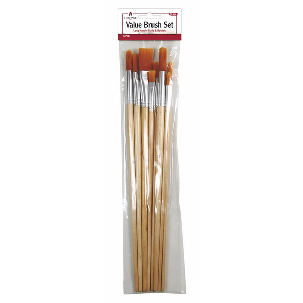 Value Brush Set - Long Handle Acrylic