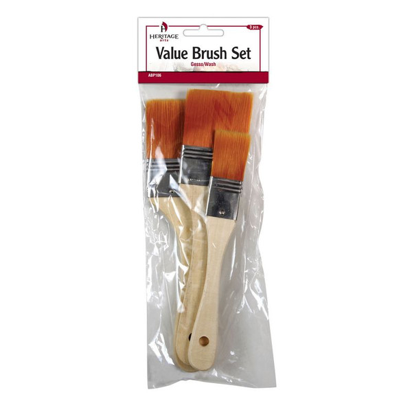 Value Brush Set - Gesso/Basecoat