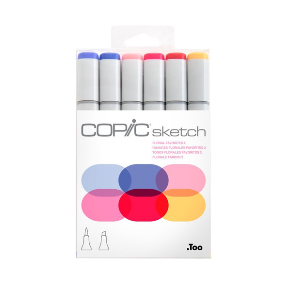 Sketch Marker 6-Color Set - Floral Favorites 2