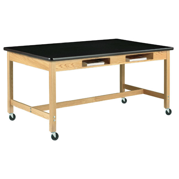 PerpetuLab Activity Tables with Book Compartment - Laminate Top with Casters