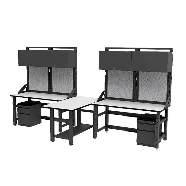 TechWorks Dual Station Workbench with ESD Worksurface