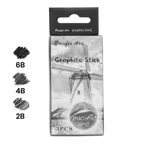 Medium Graphite Stick Set (6B, 4B, 2B)