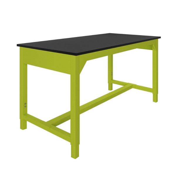 Fab-Lab Adjustable-Height Workbench with Epoxy Worksurface