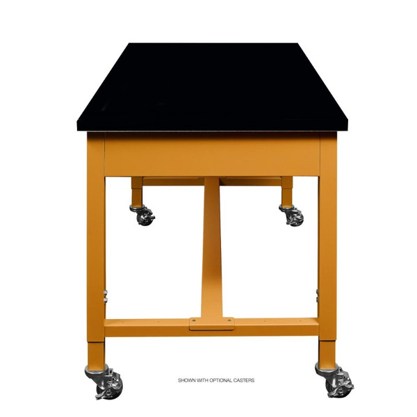 Fab-Lab Adjustable-Height Workbench with Epoxy Worksurface