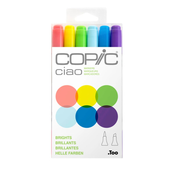 Ciao Marker 6 Color Set - Brights