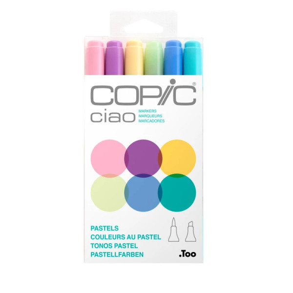 Ciao Marker 6 Color Set - Pastels