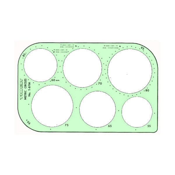 Large Metric Circle Template