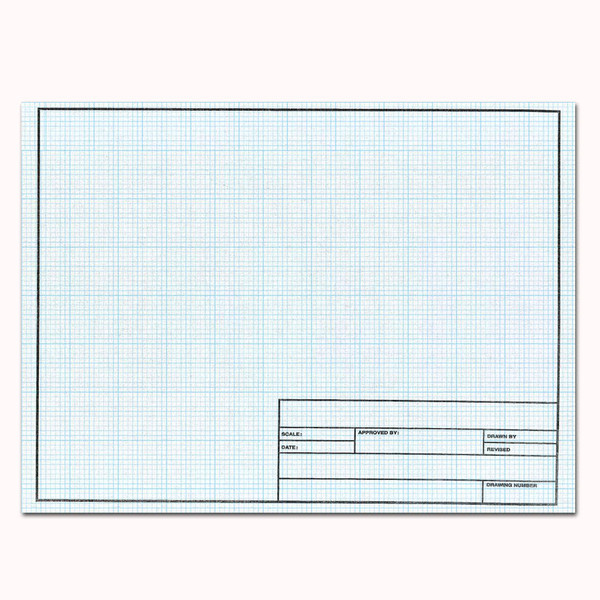 11 x 17 Vellum Sheets 1000HTS-10 - 10x10 Grid with Title Block