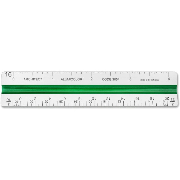 4" Architect Color-Coded Scale