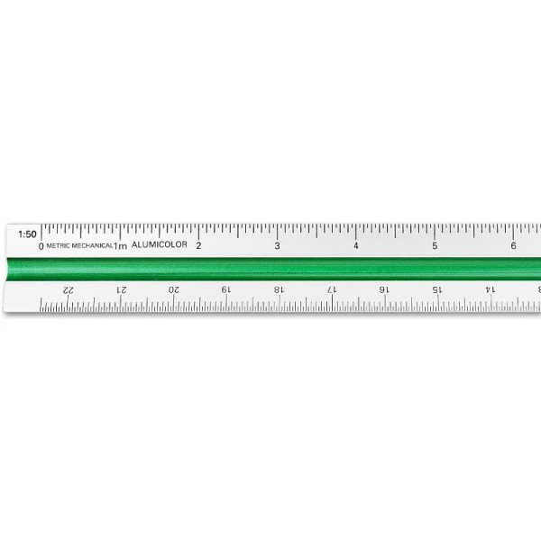 30cm Mechanical Metric Color-Coded Scale