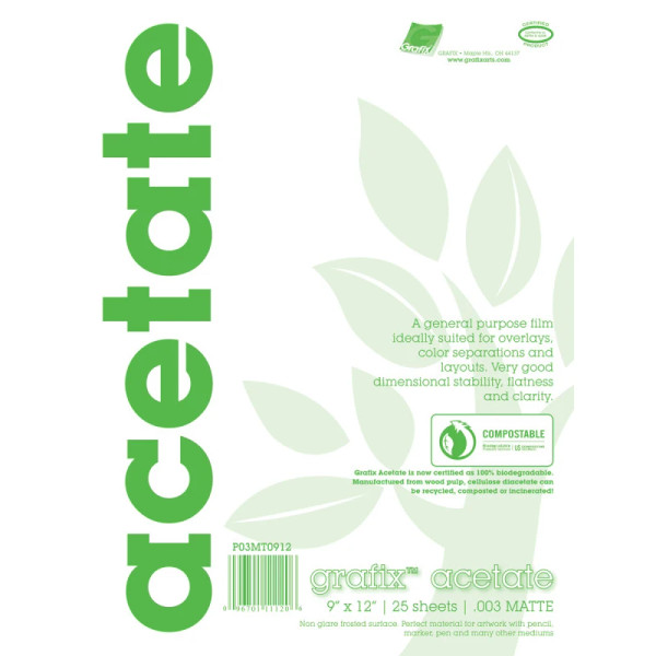 3mil Matte Acetate Pad - 9" x 12"