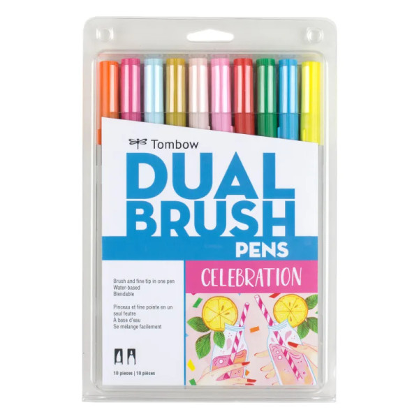 Dual Brush 10-Pen Set - Celebration Colors