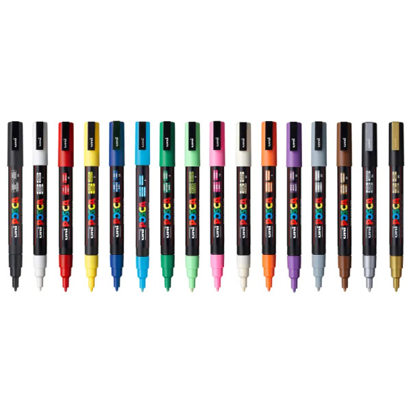 16-Color Paint Marker Set - PC-3M Fine