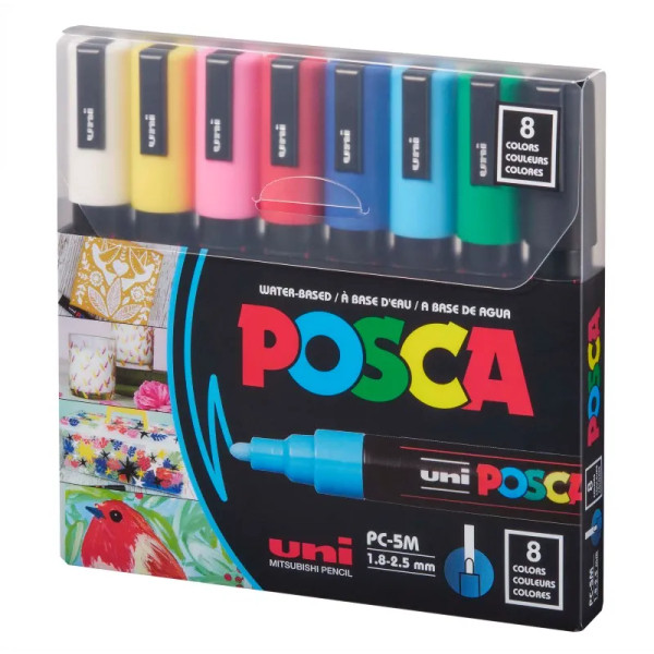 8-Color Paint Marker Set - PC-5M Medium