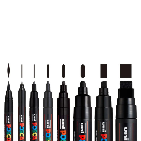 Paint Marker Set - 8 Markers - All Black
